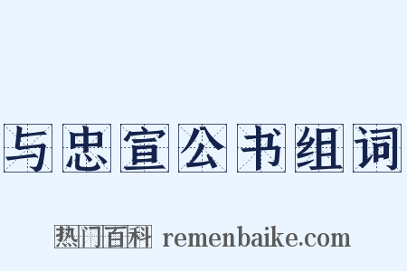 与忠宣公书组词是什么意思的图片